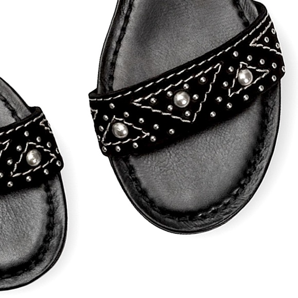 FRYE Rare Carson Zip Leather Stud Strap Sandal - Picture 2 of 11